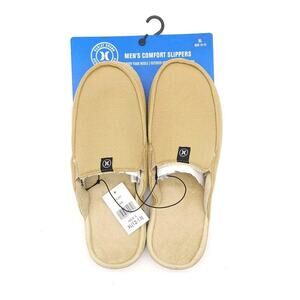 Hurley Relay (Mens Size XL 12-13) Comfort Memory Foam Tan Slip On‎ Fur Slippers